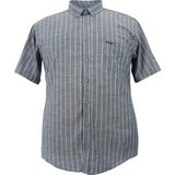 Castelli Erkek Büyük Beden Battal Boy Pamuklu Kısa Kol Füme Gömlek - 2XL