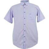 Castelli Erkek Büyük Beden Battal Boy Pamuklu Kısa Kol Gömlek - 2XL - Mavi