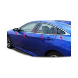 Casterly Honda Civic 2016-2020 Fc5 Kasa Krom Cam Çıtası 8 Parça Paslanmaz Çelik