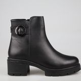 CASTLE BLACK 27362 Hakiki Deri Siyah Kadın Bot