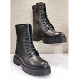 Castle Black CB-23820-1 Kadın Deri Postal Bot - Siyah