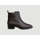 Castle Black CB-27711-1 Kadın Deri Kısa Topuklu Bot Siyah - Renkli