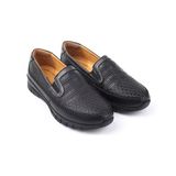 Castle Black Deri 3,5 cm Rahat Dolgu Topuk Anne Ayakkabı - Siyah