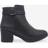 Castle Black Kadın Topuklu Deri Bot Siyah CB61012