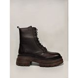 Castle Black Yldz-26254-1 Kahverengi Deri Kadın Bot Kahverengi