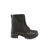 Castle Black YLDZ-3680-1 Kadın Hakkiki Deri Klasık Bot Siyah
