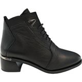 Castle Black YLDZ-9781-1 Kadın Deri Klasık Bot Siyah