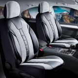 Castor Otomotiv Geely Emgrand Uyumlu Keten Oto Koltuk Kılıfı Deri Detaylı 5 Li Set Vista Seri Füme