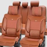 Castor Otomotiv Peugeot 307 Uyumlu Ön Arka 5 Li Set Barosa Serisi Deri Oto Koltuk Kılıfı Tarçın Renk Cstr