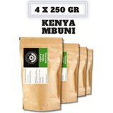 Castro Kenya Mbuni Natural Kahve 1000 gr (4X250 Gr) - Çekirdek (Öğütülmemiş) - 1 kg