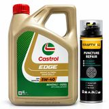 Castrol Edge Dpf Motor Yağı 5W-40 4 Litre + Lastik Tamir Kiti 400 ml