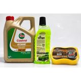 Castrol Edge Dpf Motor Yağı 5W-40 4 Litre + Oto Şampuan 1000 ml + Yıkama Süngeri