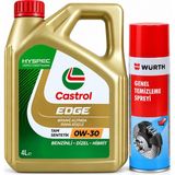 Castrol Edge Motor Yağı 0W-30 4 Litre + Würth Balata Spreyi 500 Ml