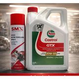 Castrol Gtx Lpg 20W-50 4 Litre Motor Yağı ( Üretim Yılı 2026)+ Smx Susuz Motor Temizleme Spreyi