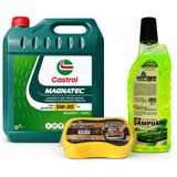 Castrol Motor Yağı Magnatec 5W-30 A5 7 Litre + Oto Şampuan 1000 ml + Yıkama Süngeri