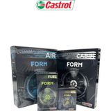 Castrol Skoda Superb 1.6 2.0 TDI Dizel CASTROL FORM Filtre Bakım Seti 2015-2019 Hava+Yağ+Yakıt+Standart Polen