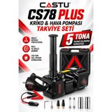 CASTU ELEKTRİKLİ 5 TON HİDROLİK KRIKO HAVA POMPASI BİJON ANAHTARI