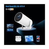 Castu HY300 Pro 4K Taşınabilir Sinema Projeksiyon 1280*720P Ev Sineması Android Akıllı Projeksiyon - Beyaz