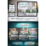 Castu Raindrop Yağmur Efektli Aroma Difüzör LED Işıklı Ortam Nemlendirici Aromaterapi Dekoratif - Beyaz