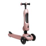 Casual 3 Tekerlekli Işıklı Katlanabilir Oturaklı Scooter Somon