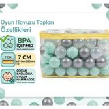Casual Bpa' Sız Renkli Havuz Topu 7 cm 100 Adet - Mint Yeşili