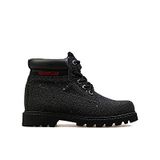 Cat 015F101071 Black Glıtter Deri Siyah Colorado İridencent Zip Çocuk Botu