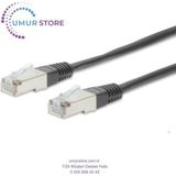 Cat.5e Crossover Patch Kablo, S/stp, Zırhlı, Awg 26, Altın Kaplama, 5 Metre, Siyah Renk