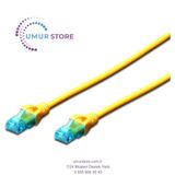Cat. 5e Patch Kablo, Utp, 3 Metre, Awg 26, Sarı Renk