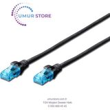Cat. 5e Patch Kablo, Utp, 3 Metre, Awg 26, Siyah Renk