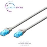 Cat. 5e Patch Kablo, U/utp, 15 Metre, Awg 26, Gri Renk