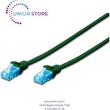 Cat. 5e Patch Kablo, U/utp, 7 Metre, Awg 26, Yeşil Renk