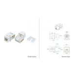 Cat. 6 Rj45 90 Derece Keystone Konnektör