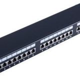 Cat 6a 19" 1u Patch Panel, 500 Mhz, Siyah, 24 Port