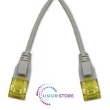 Cat.6a Ince Tip Patch Kablo, U/Utp, 0.5 Metre, Awg 28, Gri Renk, Lszh Beek Cat.6a Slim Patch Cable, U/Utp, 0.5 Meter, Awg 28, Gray
