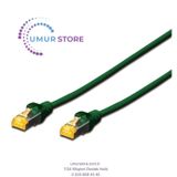 CAT 6A SFTP/PIMF (Pairs In Metal Foil) Patch Kablosu, LSZH, 0,5 metre, AWG 26, Yeşil Renk