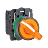 Cat AK2561-220V ,2-KONUM/KONTAK-1A SARI-220V Kalıcı M22 Anahtar - Sarı