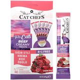 Cat Chefs Sığır Etli Krema Ek Besin Takviyesi Kedi Ödülü 5x14 Gr