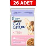 Cat Chow Kitten Yavru Kediler İçin Kuzu Etli Sebzeli Yaş Mama 85gr 26 Adet