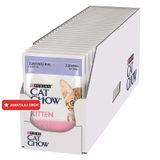 Cat Chow Pouch Kitten Kuzu Etli ve Kabaklı Yavru Kedi Yaş Maması 85 Gr x 26 Adet