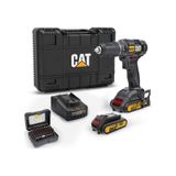 Cat DX155.1 Set 18 Volt/2.0Ah Li-ion Çift Akülü Profesyonel Şarjlı Darbeli Matkap + Da01901 32 Parça Vidalama Uç Seti