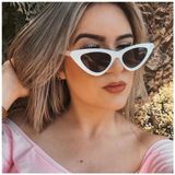 Cat Eye Kadın Kırmızı Güneş Gözlüğü Kedi Gözü Beyaz-Tek Ebat