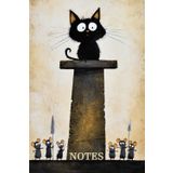 Cat Guarded by Mice - Notebook Cat#01: 150 Lined Blank White Pages Notebook Series, 29 lines p.p with corner motif