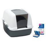 Cat İt Magıc Blue Litter Box Jumbo Kapalı Kedi Tuvaleti 57X46,5X43 cm