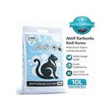 Cat Litter Aktif Karbon Kedi Kumu 10 Lt Tozsuz Aktif Karbonlu Topaklanan Kedi Kumu net 8,40kg