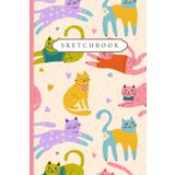 Cat Lover Sketchbook – Quaderno da Disegno con Gatti Colorati | 120 Pagine Bianche | Formato 6x9": Sketchbook Creativo con Copertina Gattosa – Perfetto per Schizzi, Disegni, Idee e Momenti Felini