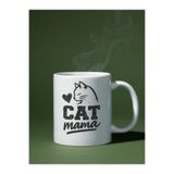 Cat Mama Kedi Annesi Baskılı Porselen Kupa Bardak 300 ml sd24sd