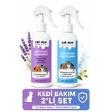 cat mom Kediler İçin Tüy Bakım Spreyi ve Koku Giderici Sprey Set