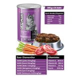 Cat Plus Pate İçinde Et Parçacıklı Kuzu Etli ve Havuçlu 24x395 gr Yetişkin Kedi Konserve Yaş Mama