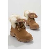 Cat Sundance Leather Bootie Kadın Bot Deri Dış Materyal ile Şık ve Konforlu Tasarım CAT01111211 - Taba