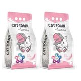 Cat Town 10 lt x 2 Adet Bebek Pudrası Kokulu Bentonit Ince Taneli Kedi Kumu